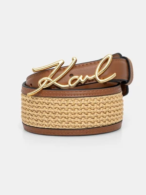 Karl Lagerfeld pasek damski z imitacji skóry K/SIGNATURE