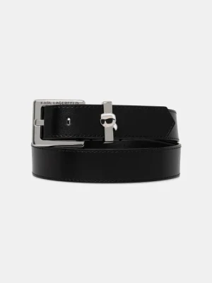 Karl Lagerfeld pasek skórzany damski kolor czarny A2W33065