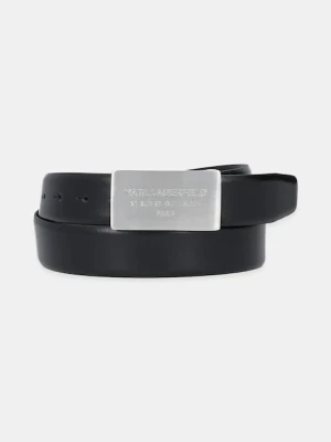 Zdjęcie produktu Karl Lagerfeld pasek skórzany męski kolor czarny 553426.815300