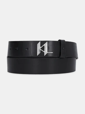 Karl Lagerfeld pasek skórzany męski kolor czarny 554436.815300