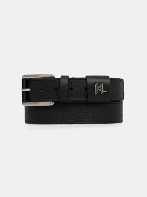Karl Lagerfeld pasek skórzany męski kolor czarny 554451.815300