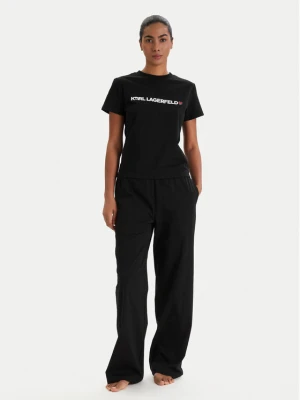 KARL LAGERFELD Piżama B1W45004 Czarny Regular Fit