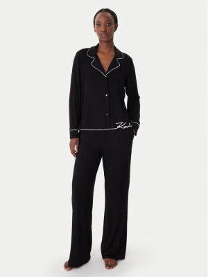 KARL LAGERFELD Piżama B1W45010 Czarny Relaxed Fit