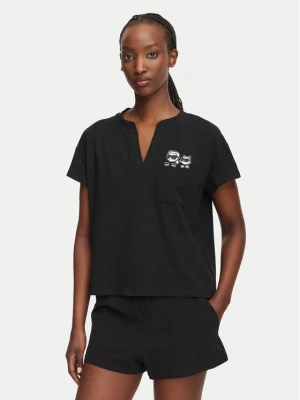 KARL LAGERFELD Piżama B2W45005 Czarny Regular Fit
