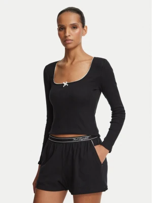 KARL LAGERFELD Piżama B4W45017 Czarny Regular Fit