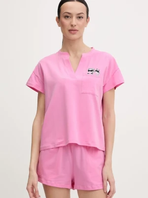 Karl Lagerfeld piżama damska bawełniana z elastanem IKON