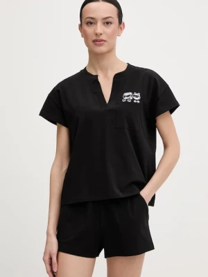 Karl Lagerfeld piżama damska bawełniana z elastanem IKON