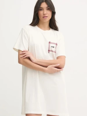 Karl Lagerfeld piżama IKON damska kolor beżowy bawełniana A1W45007