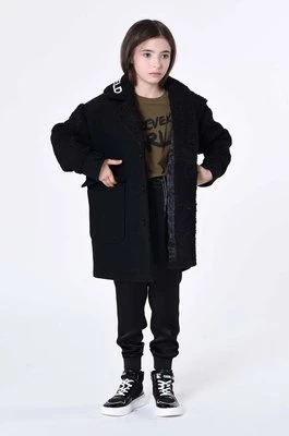 Karl Lagerfeld płaszcz dziecięcy kolor czarny