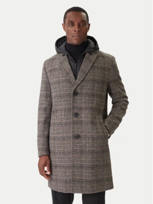 KARL LAGERFELD Płaszcz wełniany 455733 554755 Szary Regular Fit