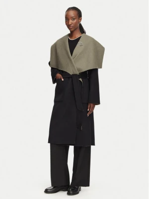 KARL LAGERFELD Płaszcz wełniany B3W15030 Brązowy Relaxed Fit