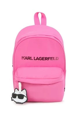 Karl Lagerfeld plecak dziecięcy kolor różowy duży z aplikacją