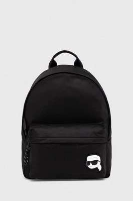 Karl Lagerfeld plecak kolor czarny duży z aplikacją