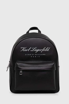 Karl Lagerfeld plecak kolor czarny duży z nadrukiem