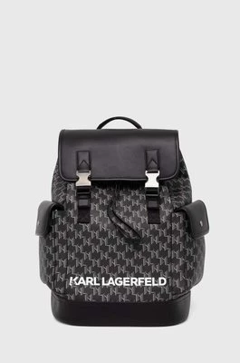 Karl Lagerfeld plecak męski kolor czarny duży wzorzysty 245M3010