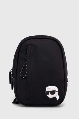 Karl Lagerfeld plecak męski kolor czarny mały z aplikacją