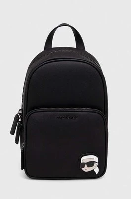 Karl Lagerfeld plecak męski kolor czarny mały z aplikacją
