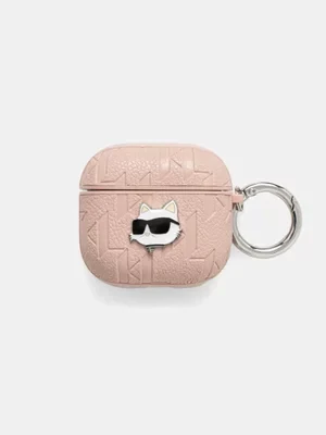 Karl Lagerfeld pokrowiec na airpods 4 kolor różowy KLA4PGCHPP