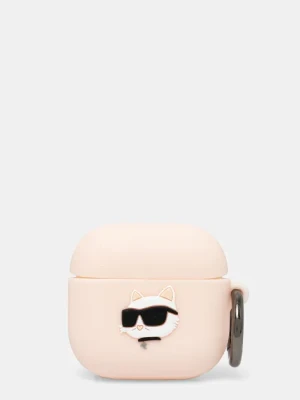 Karl Lagerfeld pokrowiec na airpods 4 kolor różowy KLA4RUNCHP