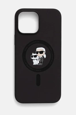 Karl Lagerfeld pokrowiec na telefon iPhone 13 Pro Max 6.7 kolor czarny KLHMP13XSCMKCRHK