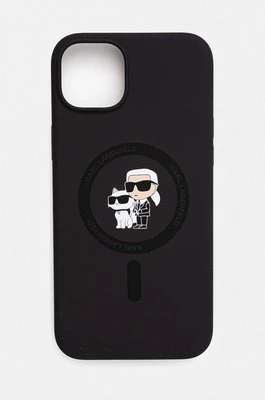 Karl Lagerfeld pokrowiec na telefon iPhone 15 Plus / 14 Plus 6.7 kolor czarny KLHMP15MSCMKCRHK