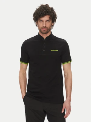 KARL LAGERFELD Polo 745022 552232 Czarny Regular Fit