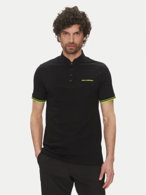 KARL LAGERFELD Polo 745022 552232 Czarny Regular Fit