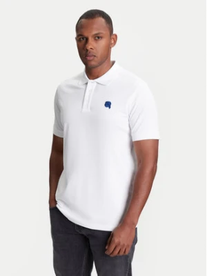 KARL LAGERFELD Polo 745022 553231 Biały Regular Fit
