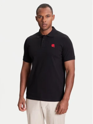 KARL LAGERFELD Polo 745022 553231 Czarny Regular Fit