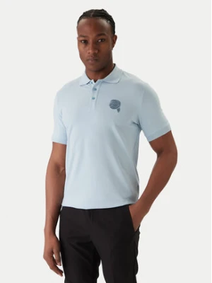 Zdjęcie produktu KARL LAGERFELD Polo 745022 561235 Błękitny Regular Fit