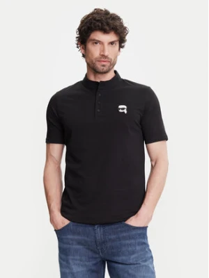 KARL LAGERFELD Polo 745023 552224 Czarny Regular Fit