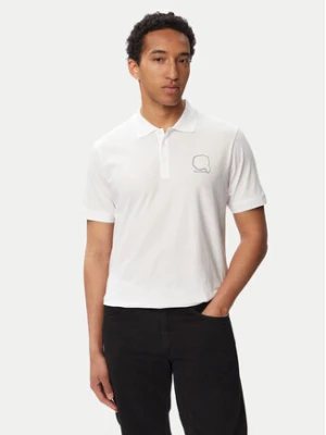 KARL LAGERFELD Polo 745025 563224 Biały Regular Fit
