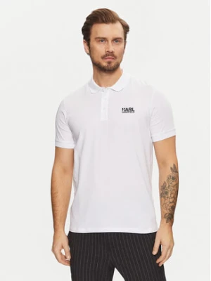 KARL LAGERFELD Polo 745088 551235 Biały Regular Fit