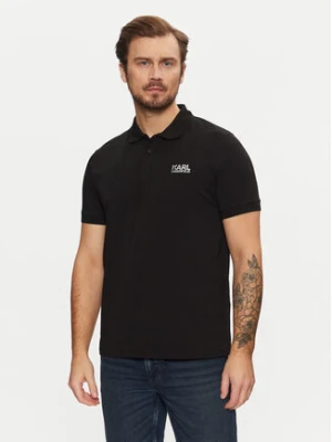 KARL LAGERFELD Polo 745088 551235 Czarny Regular Fit