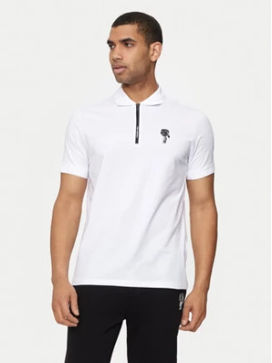 KARL LAGERFELD Polo 745400 543221 Biały Regular Fit