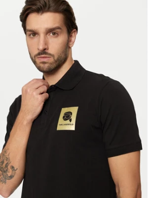 KARL LAGERFELD Polo 745460 551235 Czarny Regular Fit