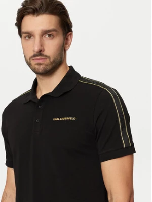 KARL LAGERFELD Polo 745461 551235 Czarny Regular Fit