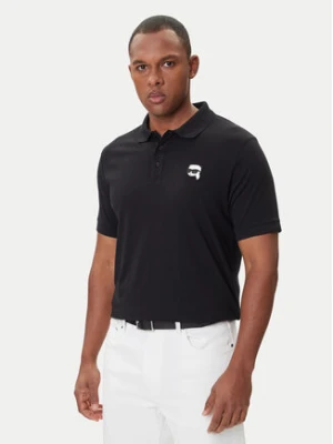 KARL LAGERFELD Polo 745710 500224 Czarny Regular Fit