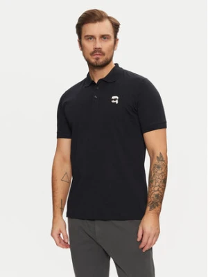 KARL LAGERFELD Polo 745710 551224 Granatowy Regular Fit