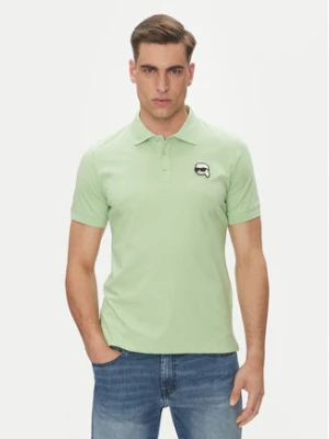 KARL LAGERFELD Polo 745710 552224 Zielony Regular Fit