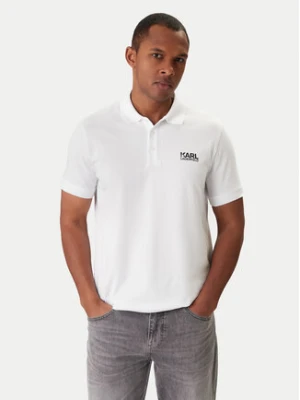 KARL LAGERFELD Polo 745780 561235 Biały Regular Fit