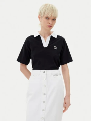 KARL LAGERFELD Polo A2W17111 Czarny Regular Fit