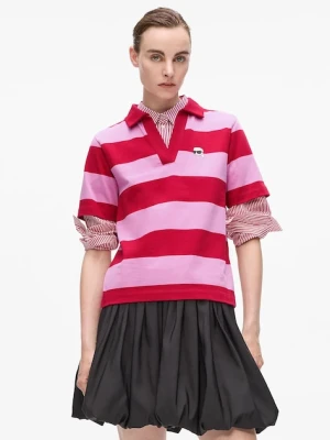 Karl Lagerfeld polo bawełniane damski kolor różowy A4W17099
