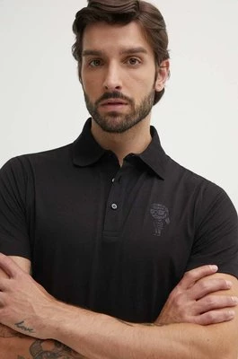 Karl Lagerfeld polo bawełniane kolor czarny z nadrukiem 542241.745422