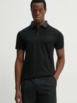 Karl Lagerfeld polo bawełniane męski kolor czarny 552200.745001