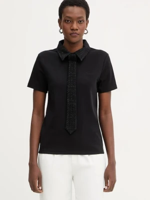 Karl Lagerfeld polo damski kolor czarny B1W17011