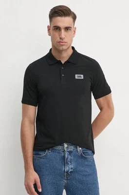 Karl Lagerfeld polo męski kolor czarny gładki 542221.745021