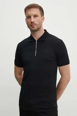 Karl Lagerfeld polo męski kolor czarny gładki 543221.745402