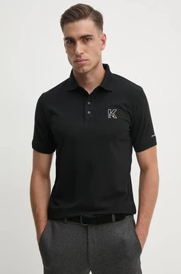 Karl Lagerfeld polo męski kolor czarny gładki 544221.745024