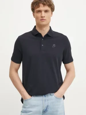 Karl Lagerfeld polo męski kolor czarny gładki 551221.745750